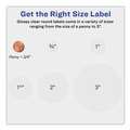 Labels | Avery 04222 0.75 in. Diameter Printable Self-Adhesive Permanent ID Labels with Sure Feed - Clear (400/Pack) image number 7