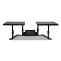 Office Electronics & Batteries | Allsop 31883 25.6 in. to 33.1 in. x 12.6 in. x 6.2 in. to 8.6 in. Supports 20 lbs. Shelf Metal Art Ergotwin Dual Monitor Stand - Black image number 0