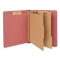 Back to School Sale | Universal UNV10315 Six-Section Pressboard End Tab Classification Folders - Letter, Red (10/Box) image number 3