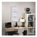 Bulletin Boards | AT-A-GLANCE PMLF1128 15-Month: Dec 2024 to Feb 2026 12 in. x 27 in. Move-A-Page Three-Month Wall Calendar - White/Red/Blue Sheets image number 3
