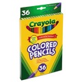 Pencils | Crayola 684036 3.3 mm 2B Short-Length Colored Pencil Set - Assorted Lead and Barrel Colors (36/Set) image number 1