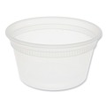 Food Service | Pactiv Corp. L5012Y Newspring DELItainer 4.55 x 4.55 x 2.45 12 oz Plastic Microwavable Container - Clear (480/Carton) image number 0