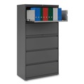 Office Filing Cabinets & Shelves | Alera 25499 36 in. x 18.63 in. x 67.63 in. 5 Lateral File Drawer - Legal/Letter/A4/A5 Size - Charcoal image number 3