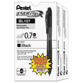 Pens | Pentel BL107ASW2 0.7 mm EnerGel-X Gel Pen - Medium/Black Ink/Smoke/Black Barrel (24/Pack) image number 1