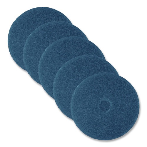 Sponges & Scrubbers | 3M 5300-20 20 in. Low-Speed High Productivity Floor Pads - Blue (5/Carton) image number 0