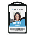 Label & Badge Holders | Advantus 75657 2.38 in. x 3.68 in. Vertical ID Card Holders - Black (25/Pack) image number 1