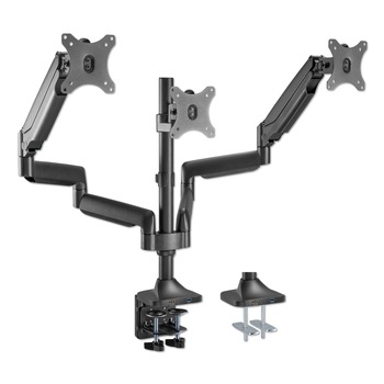 Alera ALEAEMA3H AdaptivErgo Triple Arm with USB for 32 in. Monitors Supports 15.4 lbs. - Black