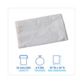 Trash & Waste Bins | Boardwalk H6036TWK 30 in. x 36 in. 30 gal. 0.9 mil Linear Low Density Industrial Can Liners - White (100/Carton) image number 1