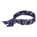 Safety & First Aid | Ergodyne 12306 Chill-Its 6700 One Size Fits Most Cooling Bandana Polymer Tie Headband - Navy Western image number 0