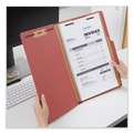 Back to School Sale | Universal UNV10280 6-Section 2-Divider Pressboard Classification Folders - Legal, Red (10/Box) image number 3