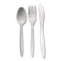 Cutlery | SOLO RSW7Z-0007 Reliance Mediumweight Plastic Fork/Knife/Spoon Cutlery Kit - White (1500/Carton) image number 2