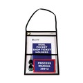 Label & Badge Holders | C-Line 38912 150 Sheet Capacity 2-Pocket 9 in. x 12 in. Shop Ticket Holder with Strap - Black (15/Box) image number 1