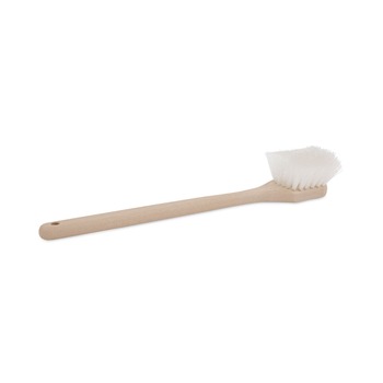 Boardwalk BWK4420 20 in. Nylon Fill Long Handle Utility Brush - Tan