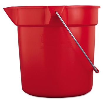 Rubbermaid Commercial FG296300RED 10-Quart 10.5 in. Round Plastic Utility Pail - Red