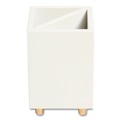 Desktop Organizers | U Brands 3466U03-12 Juliet 3 in. w x 3 in. d x 4 in. h Pencil Cup - White image number 2