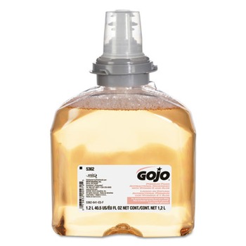 GOJO Industries 5362-02 1200 mL Premium Foam Antibacterial Hand Wash - Fresh Fruit Scent (2/Carton)