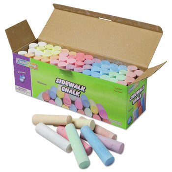 Creativity Street PAC1752 4 in. x 1 in. Diameter Jumbo Stick Sidewalk Chalk - Assorted Colors (52/Set)