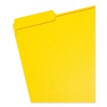 File Folders | Smead 12934 1/3-Cut Tabs Assorted Letter Size 0.75 in. Expansion Reinforced Top Tab Colored File Folders - Yellow (100/Box) image number 1