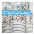 Cups and Lids | Dixie 5338CDWR PerfecTouch Individually Wrapped 8 oz.Paper Hot Cups - Coffee Haze Design (50/Sleeve, 20 Sleeves/Carton) image number 5