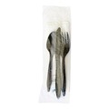 Cutlery | Boardwalk BWKCOMBO6KIT 6-Piece Fork/Knife/Napkin/Pepper/Salt/Spoon Cutlery Kit - Black (250/Carton) image number 1