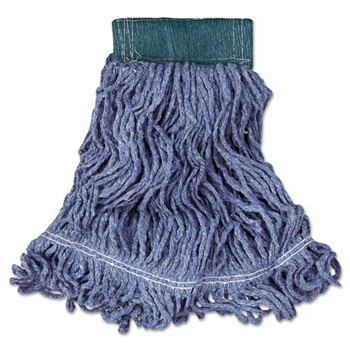 Rubbermaid Commercial FGD25206BL00 Super Stitch Blend Cotton/Synthetic Mop Head - Medium, Blue (6/Carton)