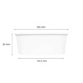 Food Trays, Containers, and Lids | Karat FP-PSB32 6.5 in. x 2.4 in. 32 oz. Paper Food Bucket - White (360/Carton) image number 2