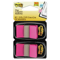 Page Flags | Post-it Flags 680-BP2 Standard Page Flags in Dispenser - Bright Pink (100/Pack) image number 0