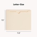 File Folders | Smead 75500 Manila File Jackets, 2-Ply Straight Tab, Letter Size, Manila, 100/box image number 1