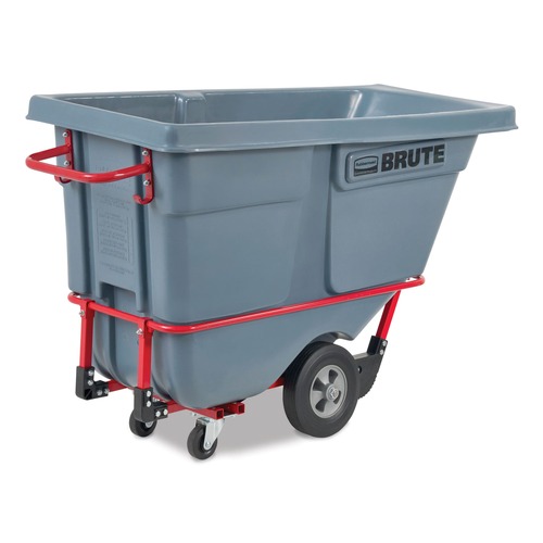 Cleaning Carts | Rubbermaid Commercial 2192466 0.5 cu yd BRUTE DURATILT Frame Tilt Truck Standard Duty 850 lb Capacity Gray image number 0