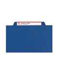 File Folders | Smead 19035 Six SafeSHIELD Fasteners 2 Dividers Legal Size Six-Section Pressboard Top Tab Classification Folders - Dark Blue (10/Box) image number 4