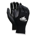Cleaning Gloves | MCR Safety 9669S Economy PU Coated Work Gloves - Small/Black (1-Dozen) image number 0
