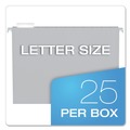 File Folders | Pendaflex 81604 1/5-Cut Tabs Letter Size Colored Hanging Folders - Gray (25/Box) image number 4