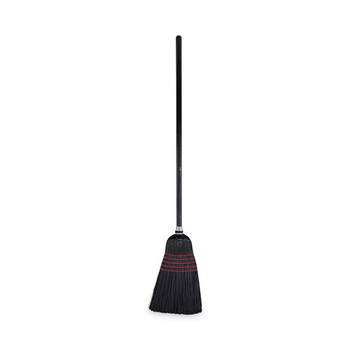 Brooms | Boardwalk BWK930BP 10 in. x 58.5 in. Wood Handle Flagged Tip Poly Bristle Janitor Brooms - Natural/Black (1 Dozen) image number 0