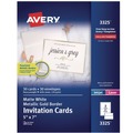 Labels | Avery 3325 5 in. x 7 in. Inkjet/Laser Invitation Cards with Metallic Border - Matte White (2 Cards/Sheet, 15 Sheets/Pack) image number 0