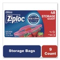 Food Service | Ziploc 351317 1 Quart 1.75 mil. 9.63 in. x 8.5 in. Double Zipper Storage Bags - Clear (9/Carton) image number 7