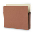 File Folders | Smead 73205 3.5 in. Expansion Letter Size Recycled Top Tab File Pockets - Redrope (25/Box) image number 6
