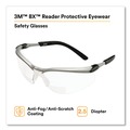 Safety & First Aid | 3M 11376-00000-20 BX Molded-In 2.5plus Diopter Strength Safety Glasses - Silver/Black Frame, Clear Lens image number 1