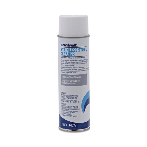 Cleaners & Chemicals | Boardwalk 1041284 18 oz. Aerosol Spray Stainless Steel Cleaner and Polish - Lemon image number 0