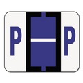 Labels | Smead 67086 1 in. x 1.25 in. "P" End Tab Filing Label - White/Violet (500/Roll) image number 5