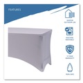 Linen and Table Accessories | Iceberg 16523 iGear 30 in. x 72 in. Polyester Fabric Table Cover - White image number 10