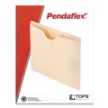 File Jackets & Sleeves | Pendaflex 22000EE 2-Ply Straight Tab Letter Size Reinforced File Jackets - Manila (100/Box) image number 2