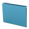 File Folders | Smead 64074 Letter Size 1/5-Cut Tabs Colored Hanging File Folders - Teal (25/Box) image number 1