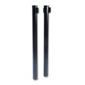 Floor Signs & Safety Signs | Tatco 11611 40 in. High Adjusta-Tape Steel Crowd Control Posts Only - Black (2/Box) image number 0