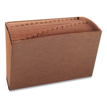 Smead 70469 TUFF Legal Size 1/31-Cut Tabs 31 Sections Expanding Open-Top Stadium File - Redrope