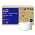 Toilet Paper | Tork 12013903 3.48 in. x 1200 ft. Septic Safe 1-Ply Advanced Bath Tissue - Jumbo, White (12/Carton) image number 0