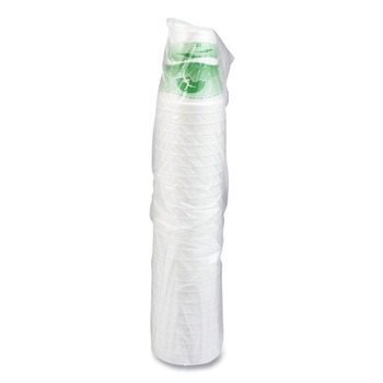 CUPS PLATES CUTLERY | Dart 12J16H 12 oz. Horizon Hot/Cold Foam Drinking Cups - Green/White (1000/Carton)
