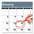 Bulletin Boards | House of Doolittle 342 14-Month: Dec 2025 to Jan 2027 12 in. x 17 in. Bar Harbor Recycled Wirebound 3-Months-Per-Page Wall Calendar - White/Blue/Gray image number 2