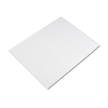 Pacon P104159 Four-Ply 22 in. x 28 in. Railroad Board - White (25/Carton)
