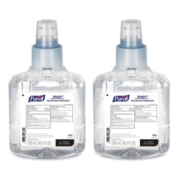 PURELL 1902-02 SF607 1200 mL Instant Foam Hand Sanitizer Refill - Fragrance Free (2/Carton)