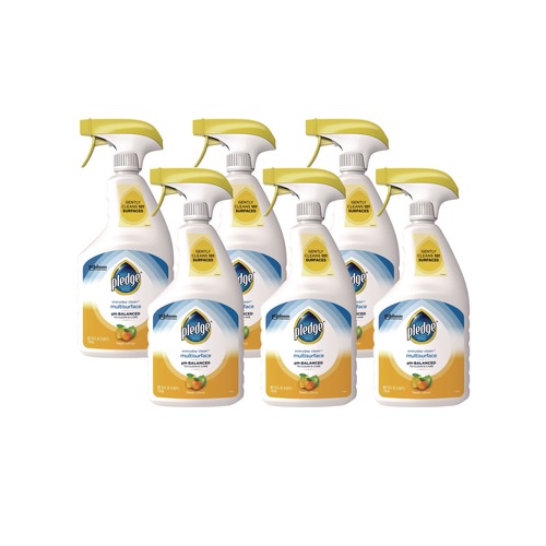 Cleaning & Janitorial Supplies | Pledge 336283 Everyday Clean 25 oz. Trigger Spray Bottle pH-Balanced Multisurface Cleaner - Clean Citrus Scent (6/Carton) image number 0